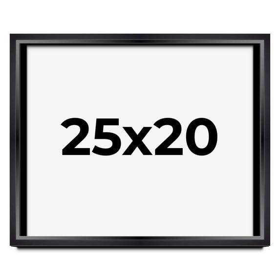 25x20 Black Shadowbox Frame - Interior Size 25x20 by 1.5 Inches - Made to Display Items Up To 1.5 Inches Deep