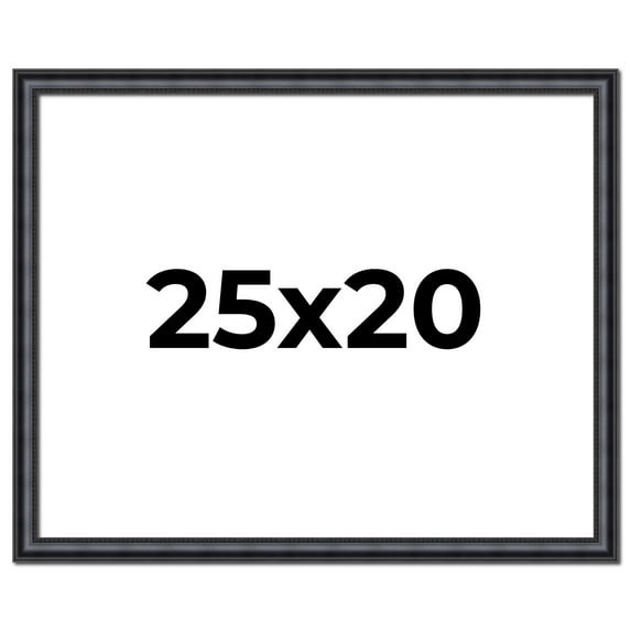 25x20 Frame Black Real Wood Picture Frame Width 1.25 inches | Interior Frame Depth 0.5 inches |