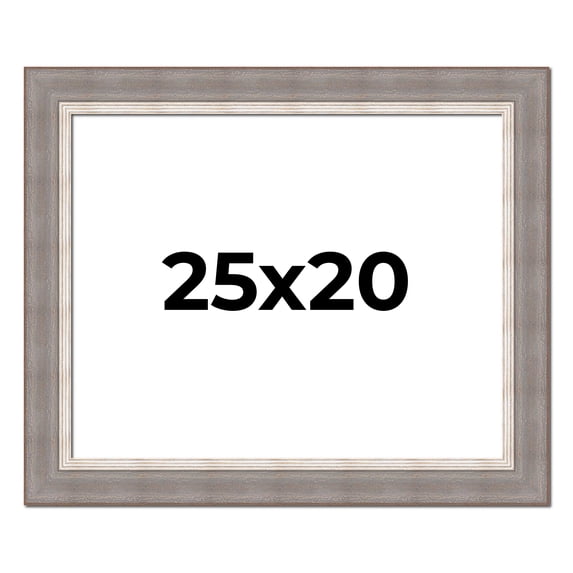 25x20 Frame Grey Real Wood Picture Frame Width 2.75 Inches | Interior Frame Depth 0.5 Inches |