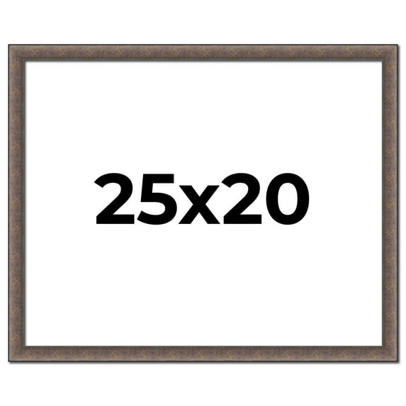 25x20 Frame Silver Real Wood Picture Frame Width 1.25 Inches | Interior Frame Depth 0.5 Inches |