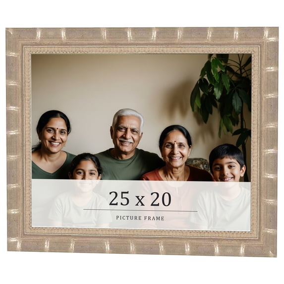 25x20 Frame Silver Real Wood Picture Frame Width 1.5 inches | Interior Frame Depth 0.5 inches |
