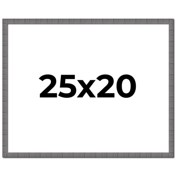 25x20 Frame Slate Blue Distressed Rustic Solid Wood Picture Frame | 0.75 Inch Moulding Width |