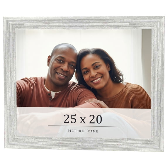 25x20 Frame White Real Wood Picture Frame Width 1.5 inches | Interior Frame Depth 0.5 inches | Barn