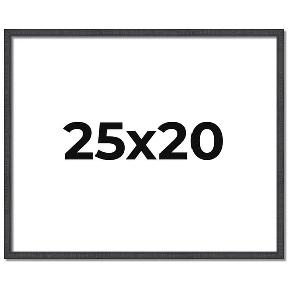 25x20 Rustic Brown Real Wood Picture Frame Width 0.75 inches | Interior Frame Depth 0.5 inches |