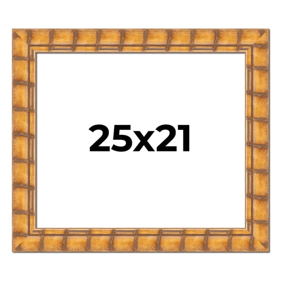 25x21 Frame Beige Real Wood Picture Frame Width 3 inches | Interior Frame Depth 0.5 inches |