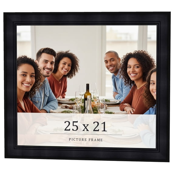 25x21 Frame Black Passaggi Solid Wood Picture Frame Width 1.5 Inches | Interior Depth 0.5 Inches |