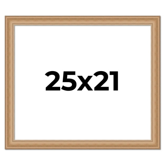 25x21 Frame Charleston Honey Brown Solid Wood Picture Frame Width 1.75 Inches | Interior Depth 0.5