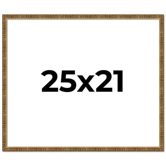 25x21 Frame Gold Kingsley Distressed Solid Wood Picture Frame Width 0.75 Inches | Interior Frame