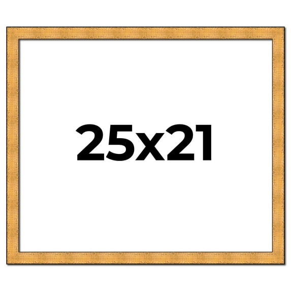 25x21 Frame Gold Rustic Solid Wood Picture Frame | 1.25 Inch Wide Moulding | Rustique Gold