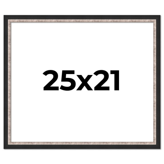 25x21 Frame Silver Real Wood Picture Frame Width 1.25 Inches | Interior Frame Depth 0.75 Inches |