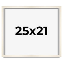 25x21 Frame White Wheat Solid Wood Picture Frame | Moulding Width 0.75 Inches | Interior Depth 0.5