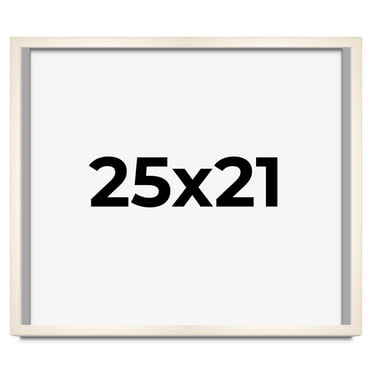 25x21 Frame White Wheat Solid Wood Picture Frame | Moulding Width 0.75 Inches | Interior Depth 0.5