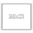 thumbnail image 1 of 25x21 Shadow Box Frame White | 2 Inches Deep Real Wood Contemporary Shadowbox Display Frame | UV, 1 of 8
