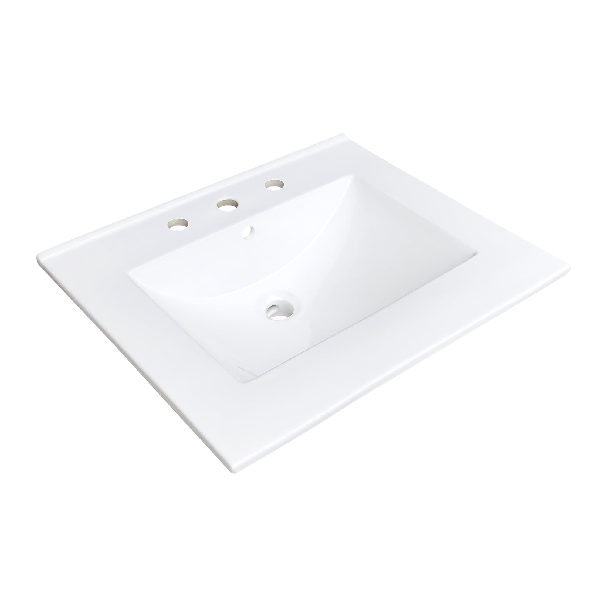 25x22 3 Holes Ceramic Vanity Top with Integrated Sink Zeek CT2508