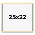 thumbnail image 1 of 25x22 Frame Beige Real Wood Picture Frame Width 0.75 inches | Interior Frame Depth 0.5 inches |, 1 of 8