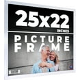 thumbnail image 1 of 25x22 Frame Silver Stainless Steel Solid Wood Picture Frame | 0.75 Inch Moulding Width | Includes, 1 of 8