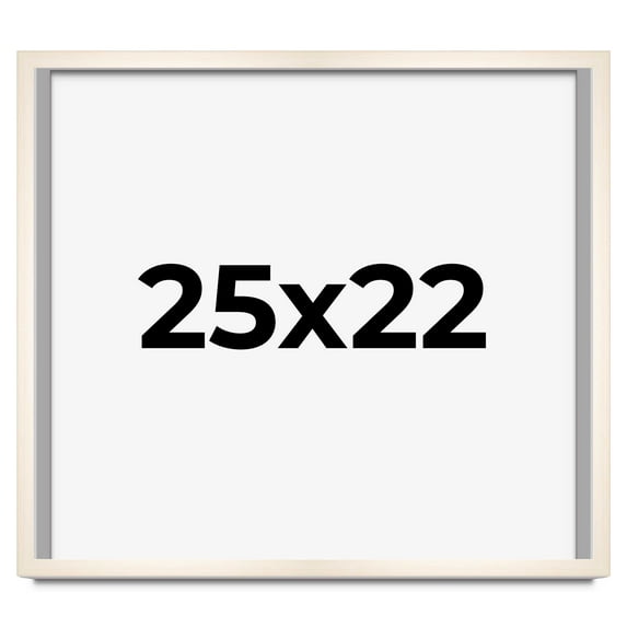 25x22 Frame White Wheat Solid Wood Picture Frame | Moulding Width 0.75 Inches | Interior Depth 0.5