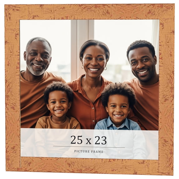 25x23 Frame Beige Real Wood Picture Frame Width 1.25 inches | Interior Frame Depth 0.5 inches |