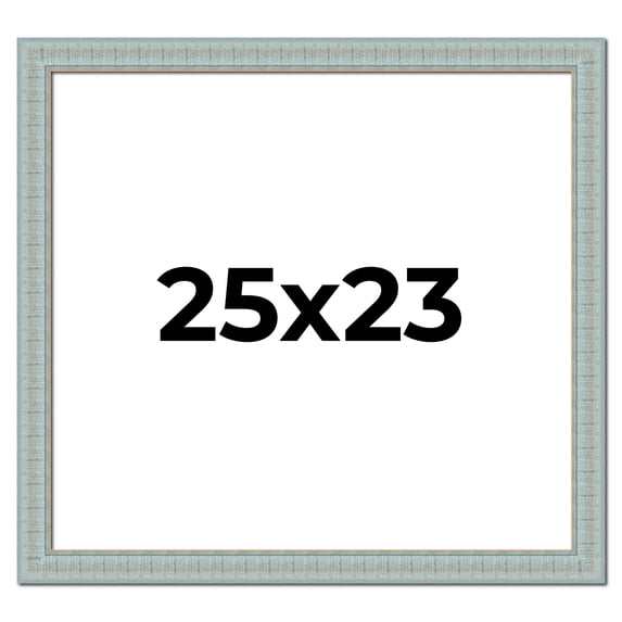 25x23 Frame Blue Teal Distressed Solid Wood Picture Frame | 1.625 Inch Moulding Width | Sonoma Blue