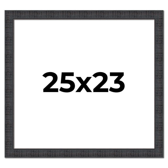 25x23 Frame Brown Rustic Solid Wood Picture Frame 1.5 Inches Wide | Interior Frame Depth 0.5 Inches