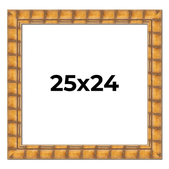 25x24 Frame Beige Real Wood Picture Frame Width 3 inches | Interior Frame Depth 0.5 inches |