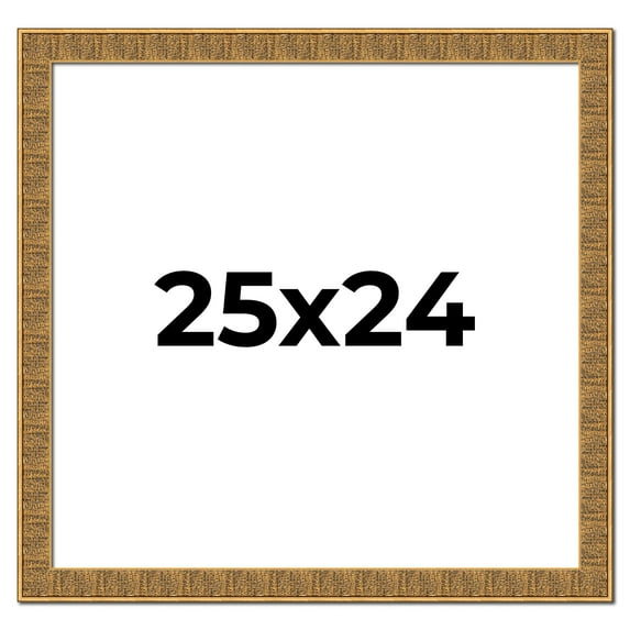 25x24 Frame Black and Gold Distressed Solid Wood Sonoma Picture Frame | 1.625 Inch Moulding Width |