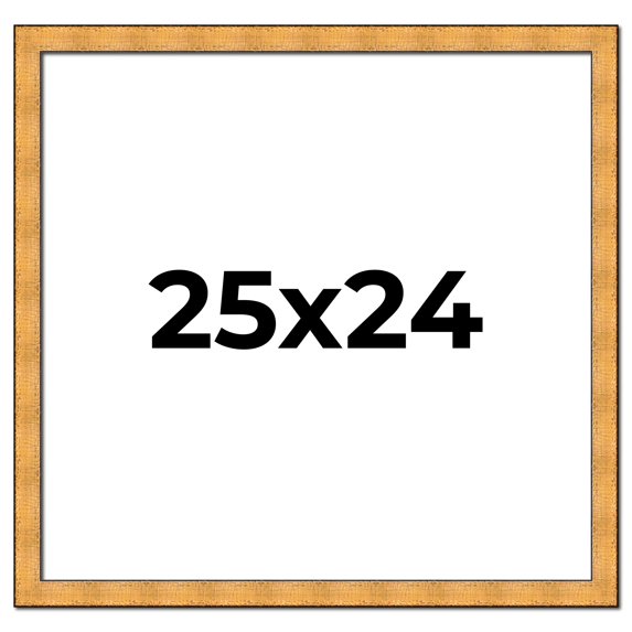 25x24 Frame Gold Rustic Solid Wood Picture Frame | 1.25 Inch Wide Moulding | Rustique Gold