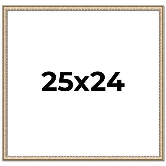 25x24 Frame Silver Real Wood Picture Frame Width 0.75 Inches | Interior Frame Depth 0.5 Inches |