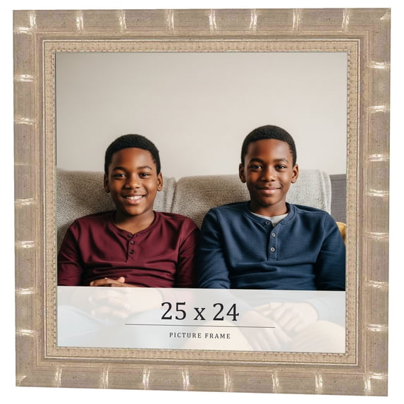 25x24 Frame Silver Real Wood Picture Frame Width 1.5 inches | Interior Frame Depth 0.5 inches |