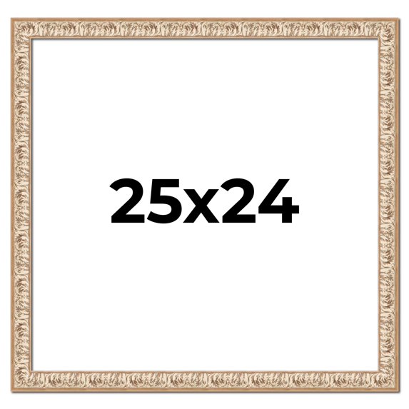 25x24 Frame White Real Wood Picture Frame Width 1.5 inches | Interior Frame Depth 0.5 inches |