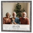 thumbnail image 1 of 25x25 Frame Silver Grey Distressed Solid Wood Picture Frame | 0.75 Inch Moulding Width | Interior, 1 of 8