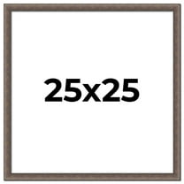 25x25 Frame Silver Real Wood Picture Frame Width 1.25 Inches | Interior Frame Depth 0.5 Inches |