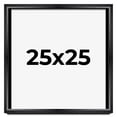 thumbnail image 1 of 25x25 Shadow Box Frame Black | 1.25 inches Deep Real Wood Contemporary Shadowbox Display Frame | UV, 1 of 8