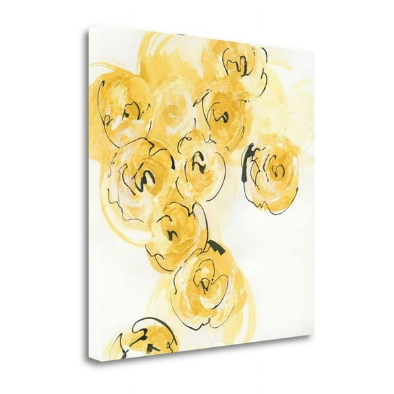 25x25 Yellow Roses Anew I V.2 By Chris Paschke Print on CanvasFabric Multi-Color