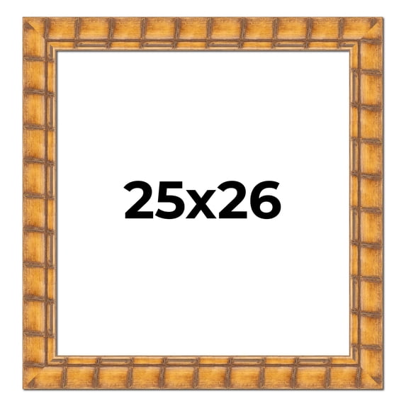 25x26 Frame Beige Real Wood Picture Frame Width 3 inches | Interior Frame Depth 0.5 inches |