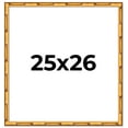 thumbnail image 1 of 25x26 Frame Gold Bamboo Picture Frame - Complete Modern Photo Frame Includes UV Acrylic Shatter, 1 of 8