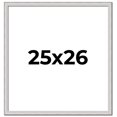 thumbnail image 1 of 25x26 Frame Silver Inner Slope Bevel Picture Frame | 1 Inch Moulding Width | 0.75 Inch Rabbet Depth, 1 of 8