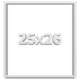 thumbnail image 1 of 25x26 Shadow Box Frame White | 1 Inches Deep Real Wood Contemporary Shadowbox Display Frame | UV, 1 of 6