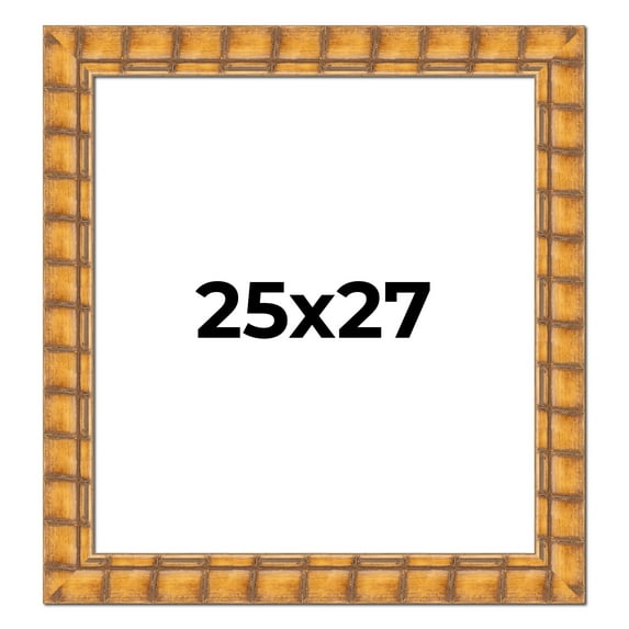 25x27 Frame Beige Real Wood Picture Frame Width 3 inches | Interior Frame Depth 0.5 inches |