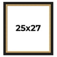 thumbnail image 1 of 25x27 Frame Gold Real Wood Picture Frame Width 2.25 Inches | Interior Frame Depth 0.5 Inches |, 1 of 8