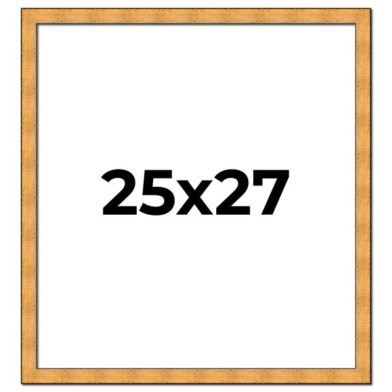 25x27 Frame Gold Rustic Solid Wood Picture Frame | 1.25 Inch Wide Moulding | Rustique Gold