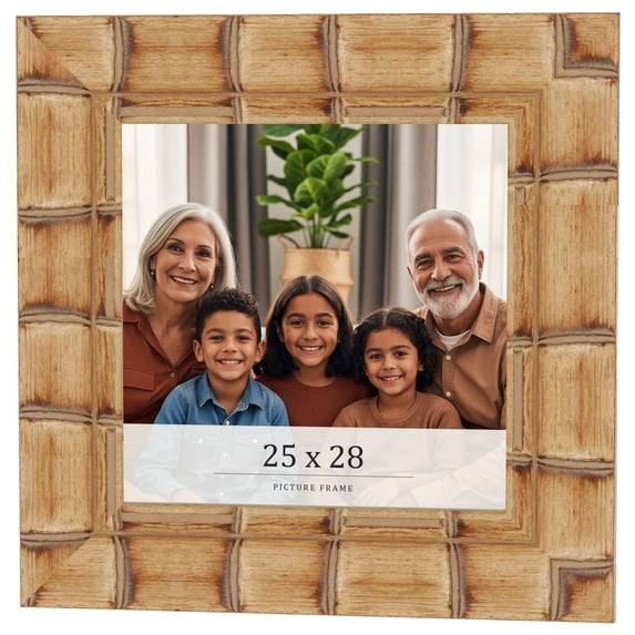 25x28 Frame Beige Real Wood Picture Frame Width 3 inches | Interior Frame Depth 0.5 inches |