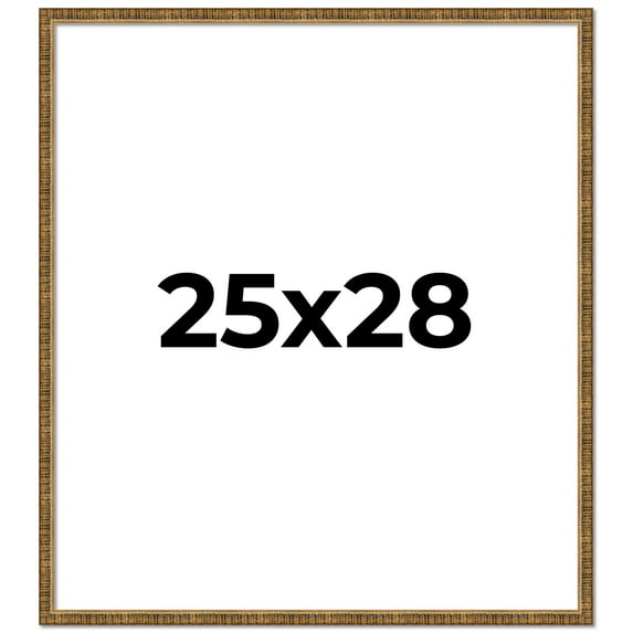 25x28 Frame Gold Picture Frame - Complete Modern Photo Frame Includes UV Acrylic Shatter Guard