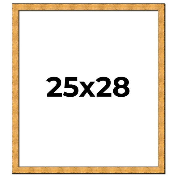 25x28 Frame Gold Rustic Solid Wood Picture Frame | 1.25 Inch Wide Moulding | Rustique Gold