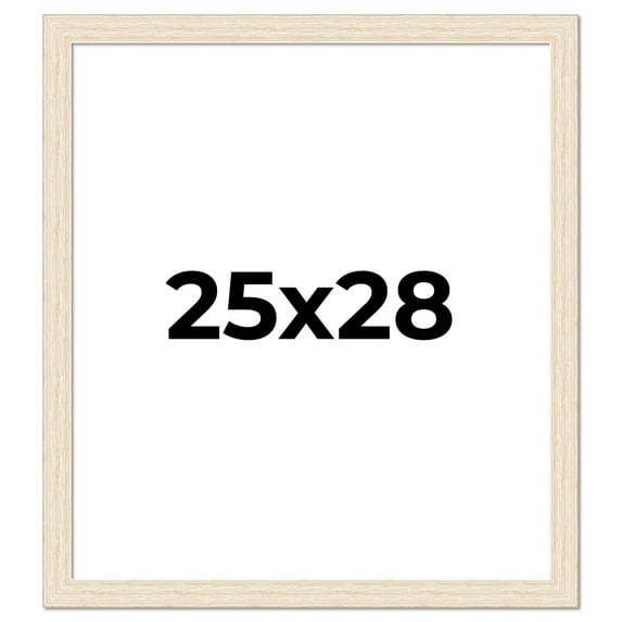 25x28 Frame White Barnwood Picture Frame Includes UV Acrylic Plexiglass, Acid Free Foam Backing
