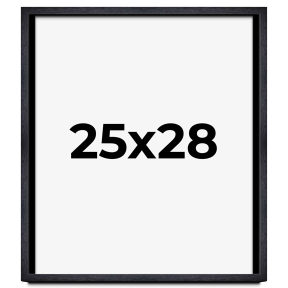25x28 Shadow Box Frame Black | 1 Inches Deep Real Wood Farmhouse Shadowbox Display Frame | UV