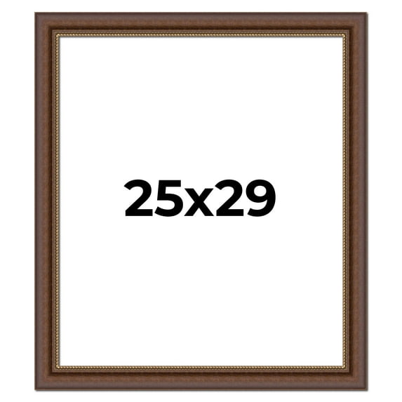 25x29 Copper and Brown Real Wood Picture Frame Width 2 inches | Interior Frame Depth 0.5 inches |