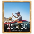 thumbnail image 1 of 25x30 Gold Thin Bamboo Picture Frame - UV Acrylic, Foam Board Backing, Hanging Hardware, 1 of 9
