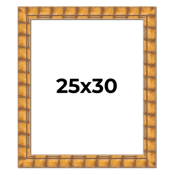 25x30 Frame Beige Real Wood Picture Frame Width 3 inches | Interior Frame Depth 0.5 inches |