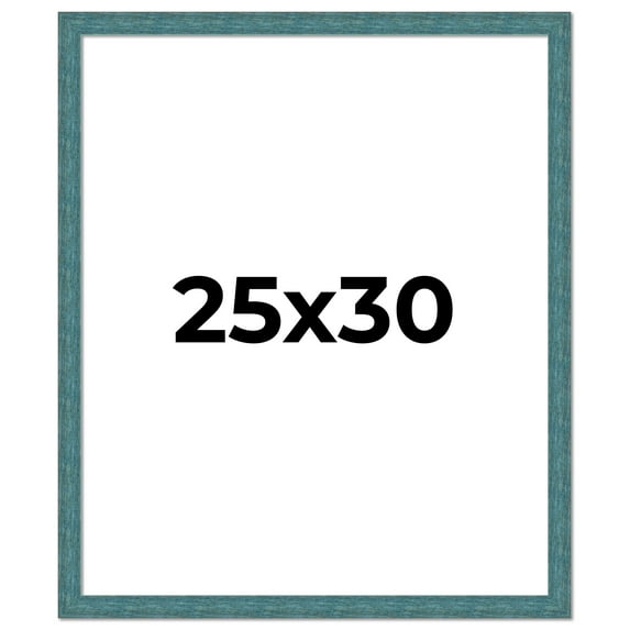 25x30 Frame Blue Rustic Barnwood Solid Wood Picture Frame Width 1.25 Inches | Interior Depth 0.5